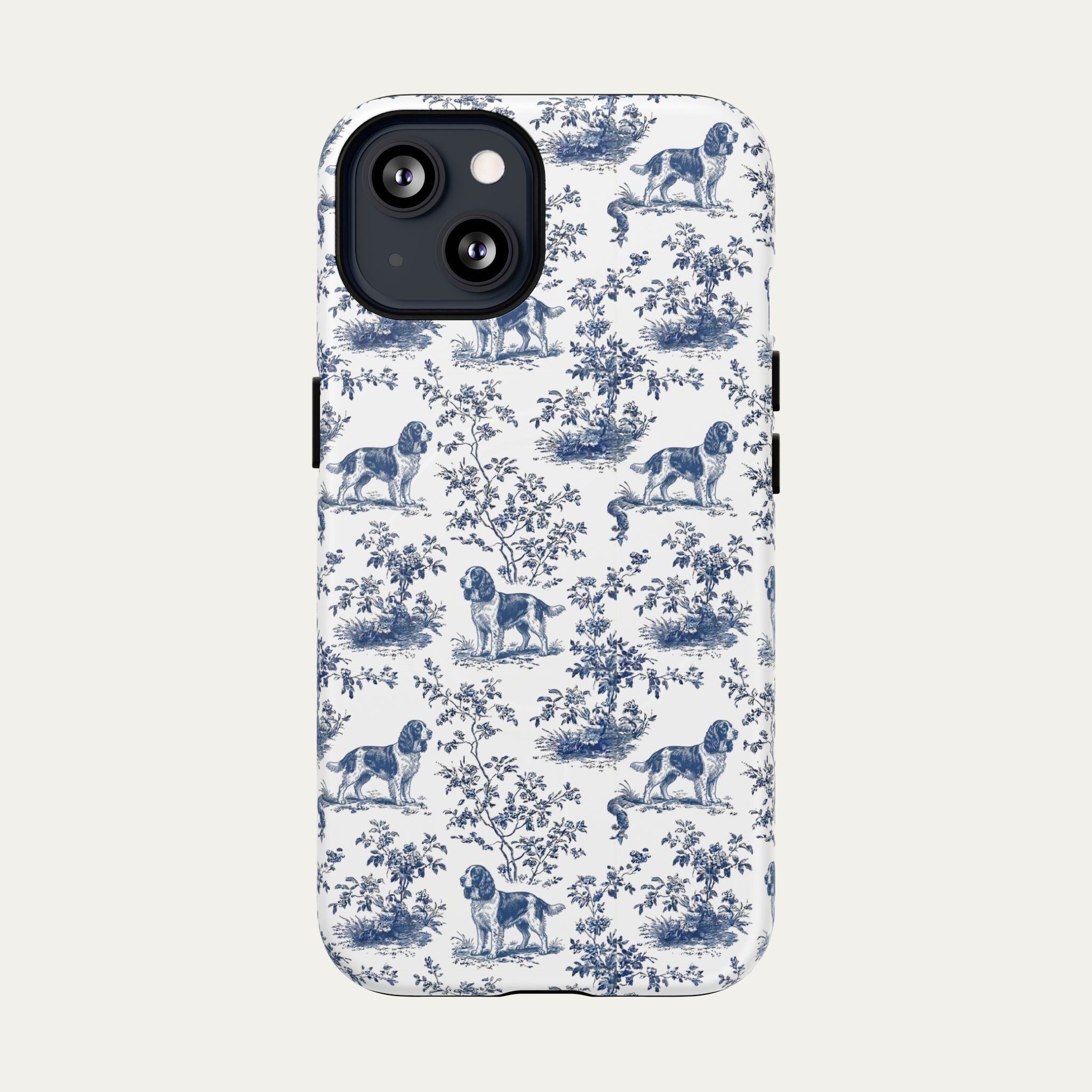 English Springer Spaniel Blue Toile Phone case