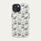 Scottish Terrier Sage Green Toile phone Case