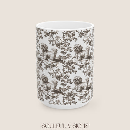 Shih Tzu Toile De Jouy Mug