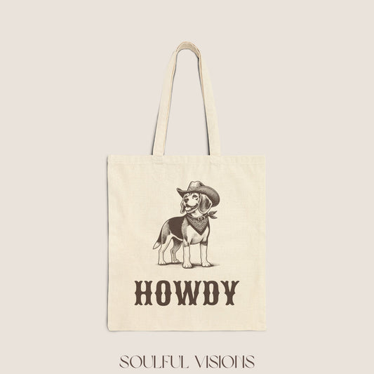 Howdy Beagle Tote Bag
