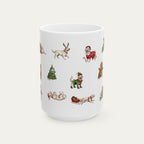 Golden Retriever Cream Christmas Mug