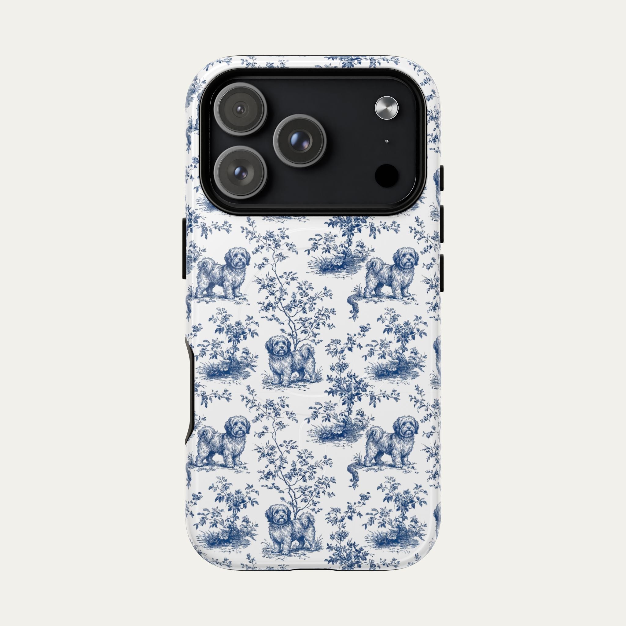 Havanese Blue Toile Phone case