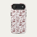 Chihuahua Shorthaired Burgundy Toile phone Case
