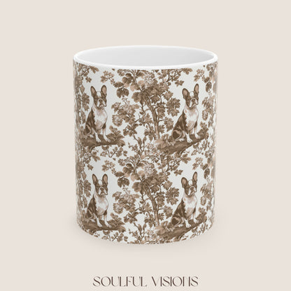 Boston Terrier Toile de Jouy Mug