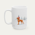 Custom Vizsla Golden Rust Chistmas Santa Hat Mug