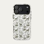 Doberman Sage Green Toile phone Case