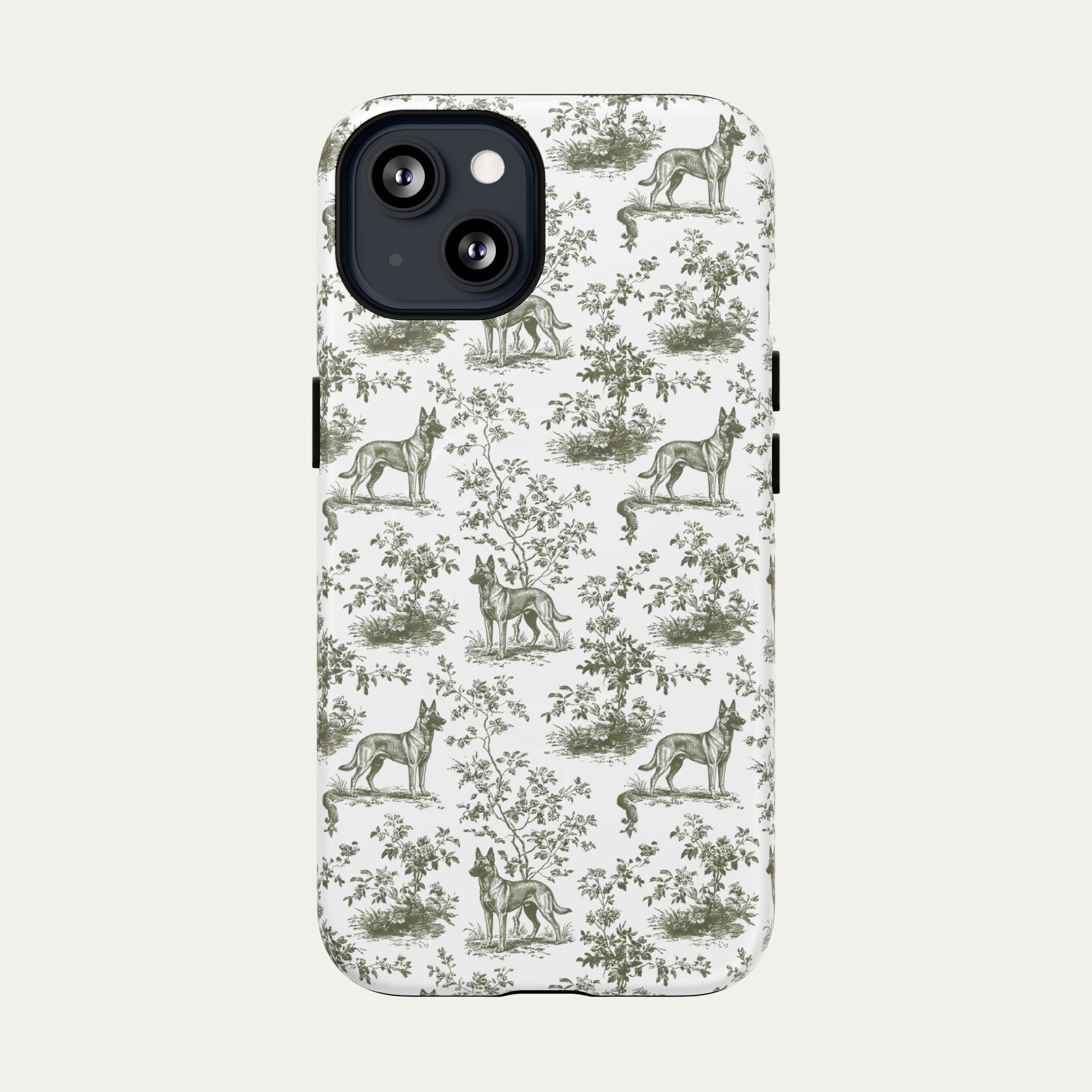 Belgian Malinois Sage Green Toile phone Case