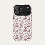 Belgian Malinois Burgundy Toile phone Case