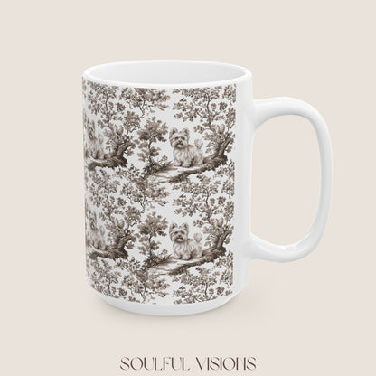 Yorkshiere Terrier Toile De Jouy Mug