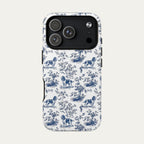 English Springer Spaniel Blue Toile Phone case