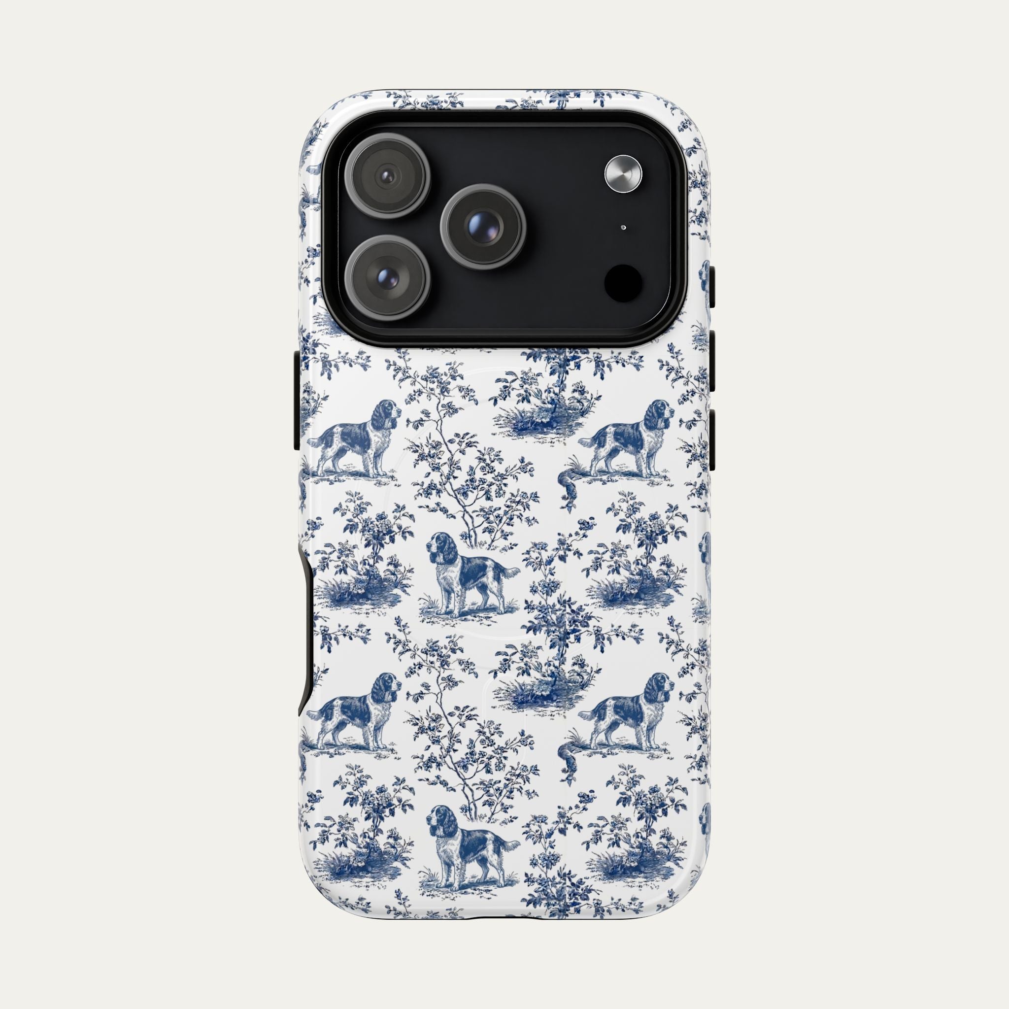 English Springer Spaniel Blue Toile Phone case