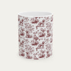 Spanish Water Dog Burgundy Toile Mug