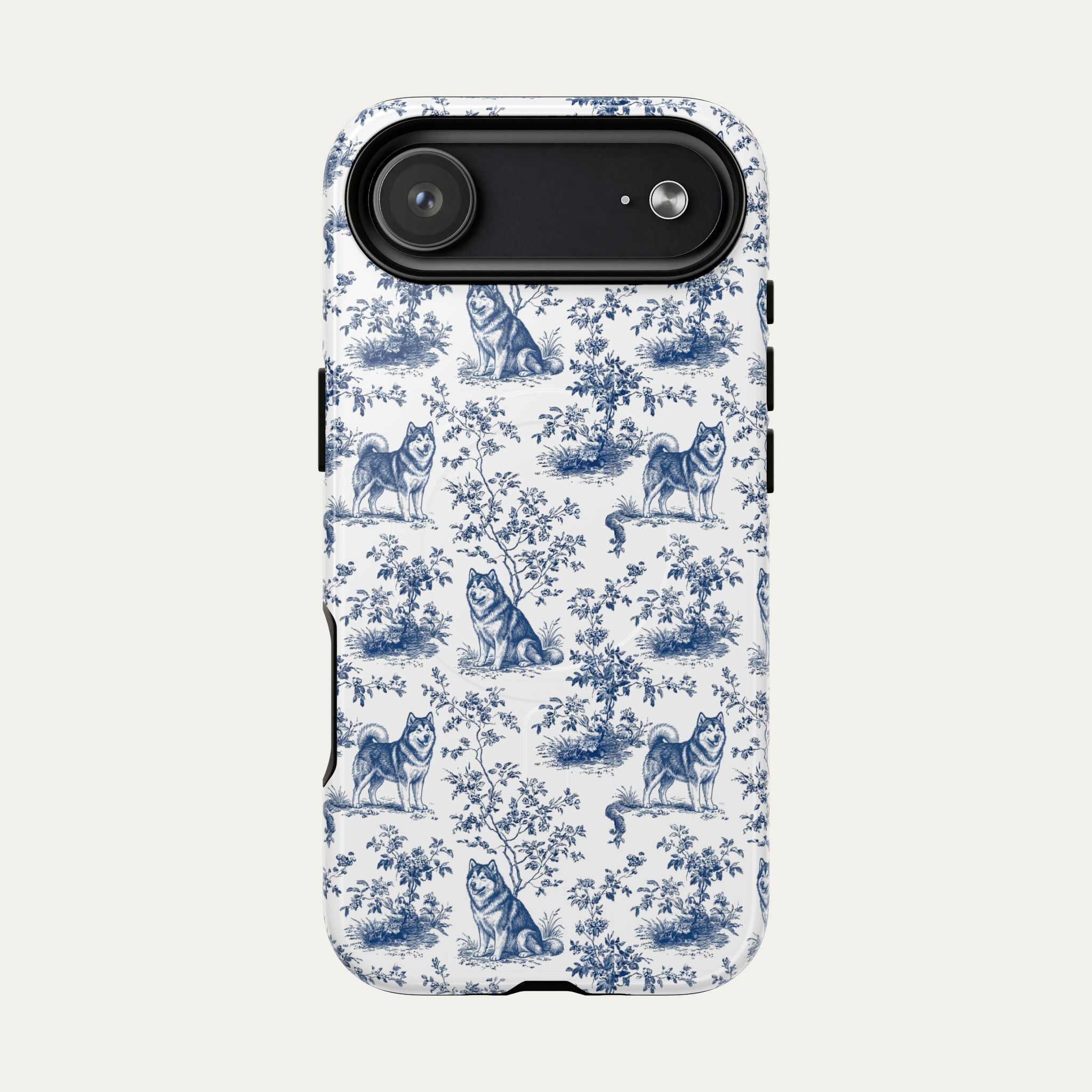 Alaskan Malamute Blue Toile Phone case