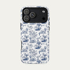 Westie Blue Toile Phone case