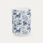Dachshund Shorthaired Blue Toile Mug