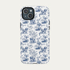 Havanese Blue Toile Phone case