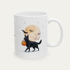 Custom German Shepherd Black Halloween mug