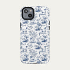 Jack Russell Terrier Blue Toile Phone case