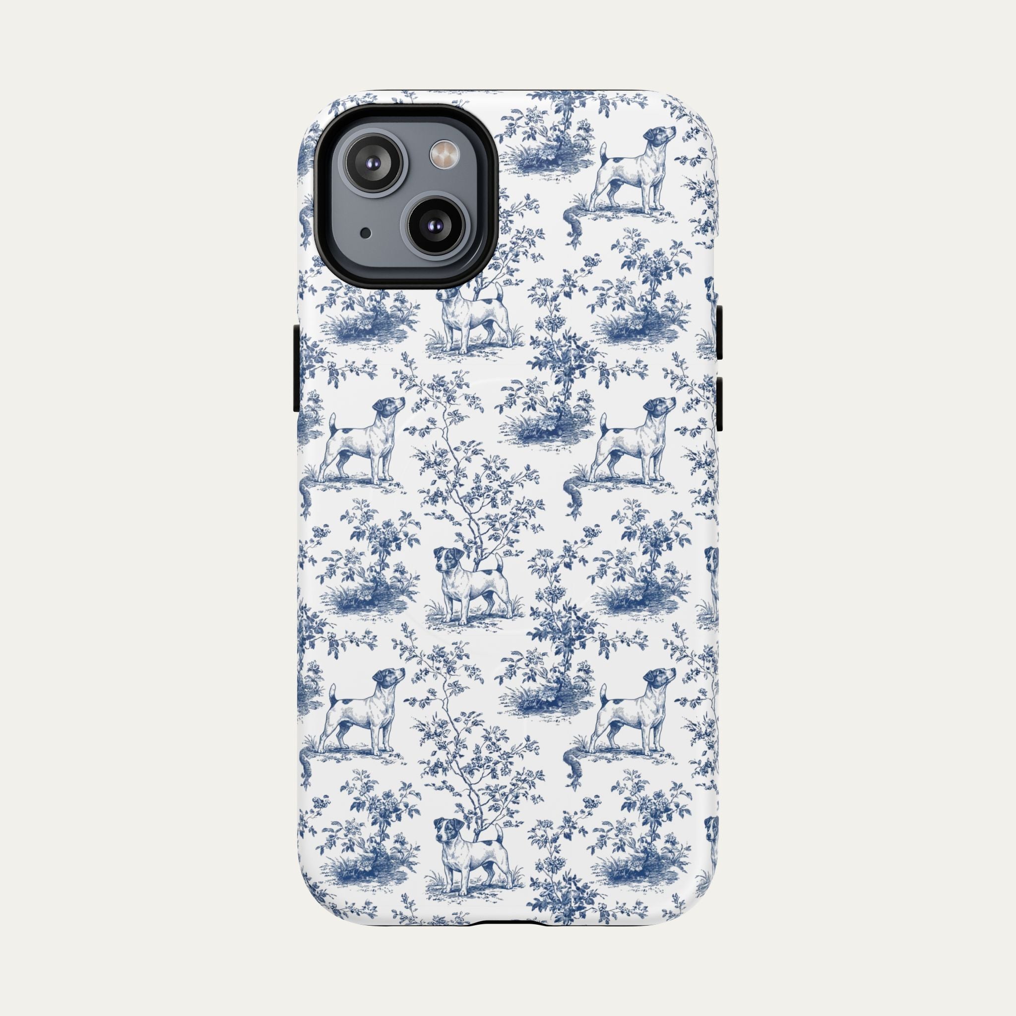Jack Russell Terrier Blue Toile Phone case