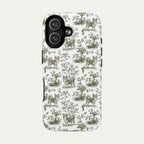 Chihuahua Longhaired Sage Green Toile phone Case