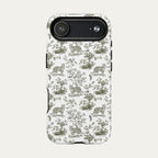 Bengal Cat Sage Green Toile phone Case
