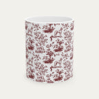 Saluki Burgundy Toile Mug