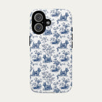 Scottish Terrier Blue Toile Phone case