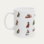 Basset Hound Christmas Mug