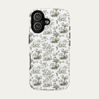 Persian Cat Sage Green Toile phone Case