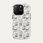 Husky Sage Green Toile phone Case