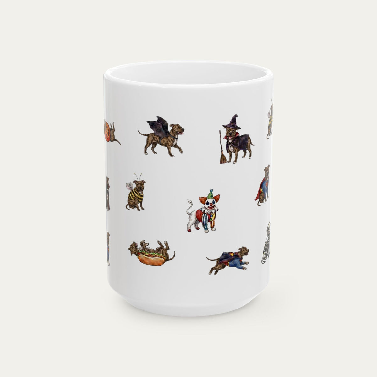 Pitbull Brindle Halloween mug