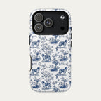 Saint Bernard Blue Toile Phone case