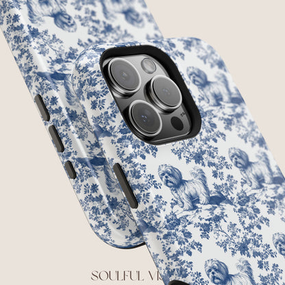 Shih Tzu Toile De Jouy Magnetic Phone Case