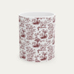 Samoyed Burgundy Toile Mug