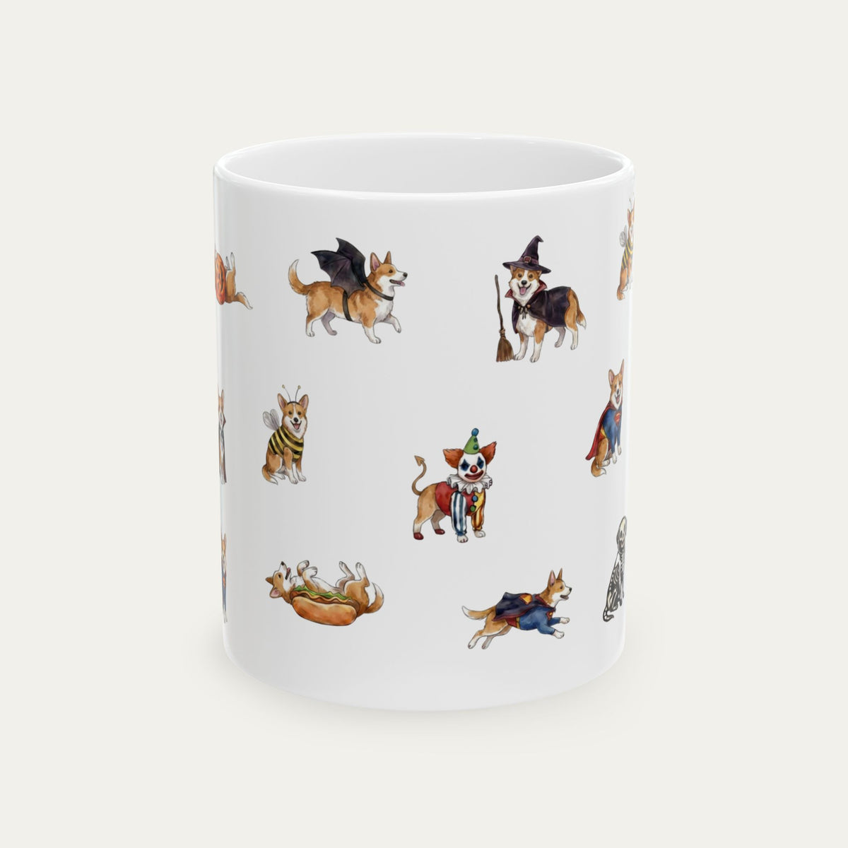 Corgi Halloween mug