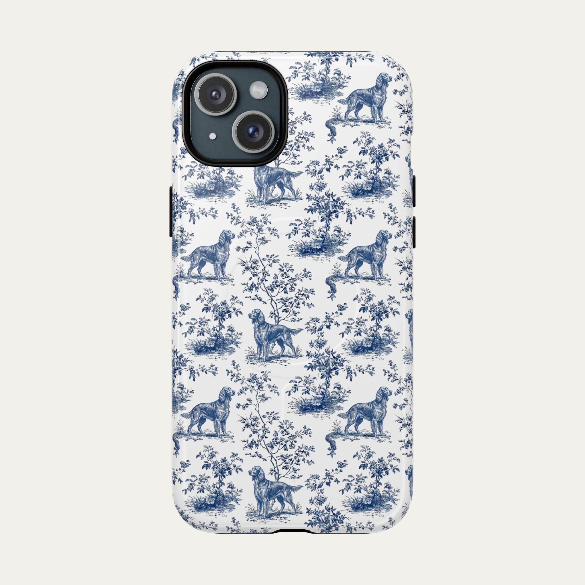 Irish Setter Blue Toile Phone case