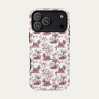 Scottish Terrier Burgundy Toile phone Case