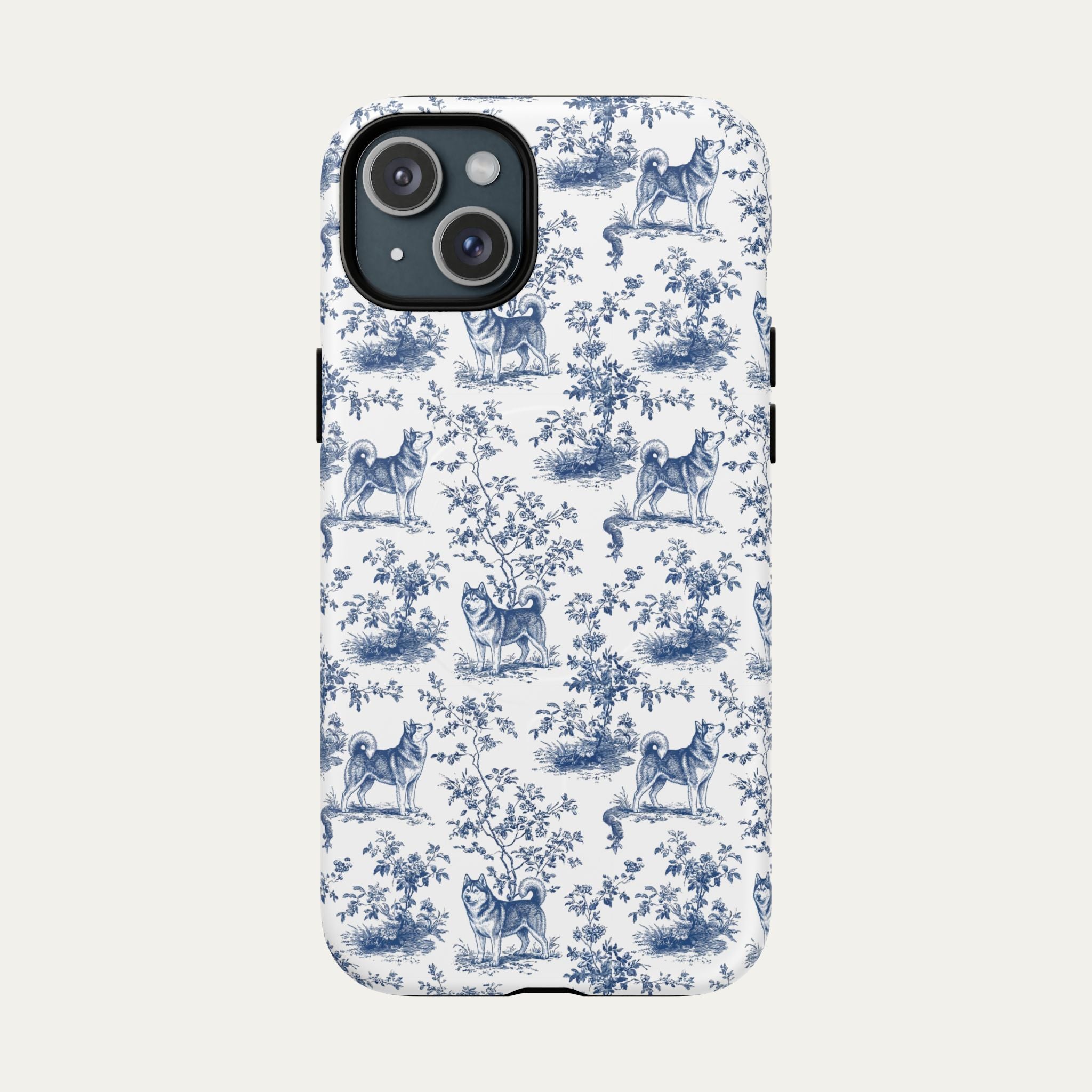 Husky Blue Toile Phone case