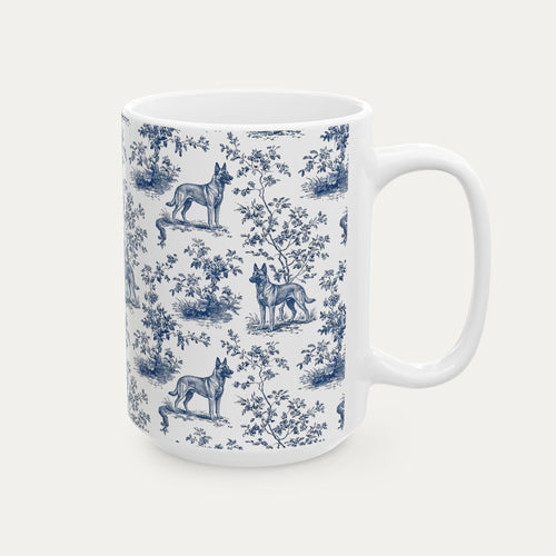 Belgian Malinois Blue Toile Mug