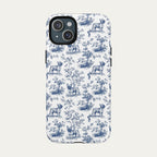 French bulldog Blue Toile Phone case