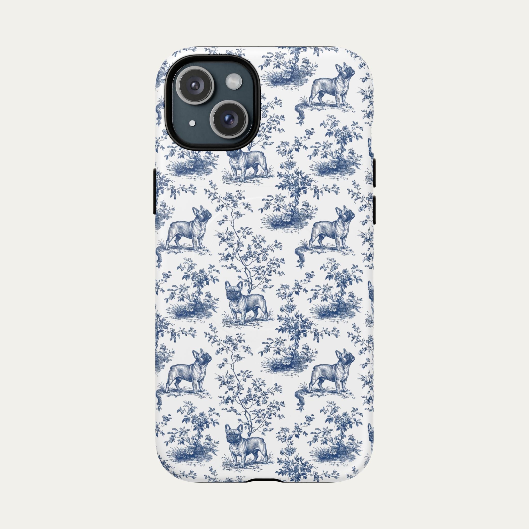 French bulldog Blue Toile Phone case