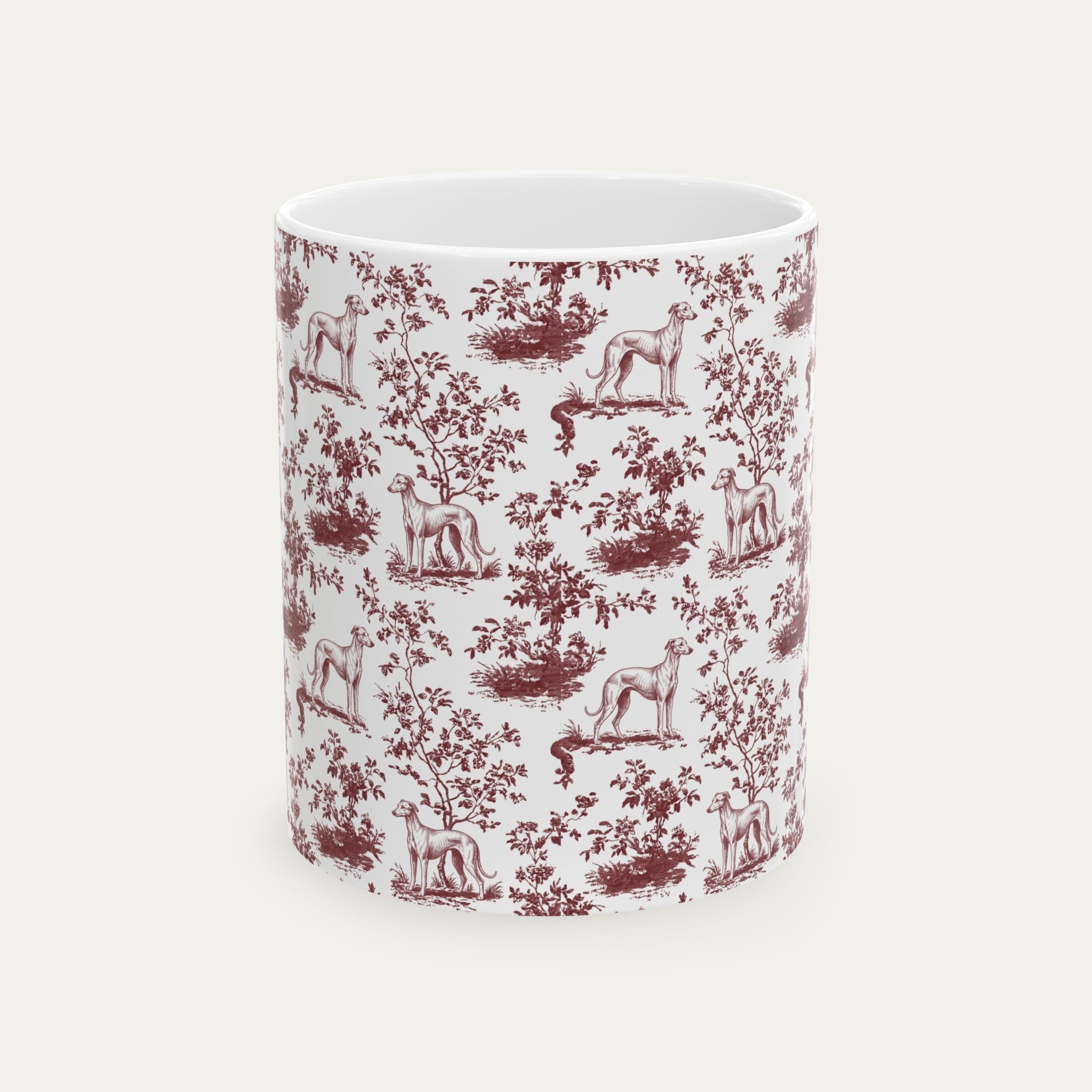 Sloughi Burgundy Toile Mug