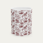 Cocker Spaniel Burgundy Toile Mug