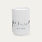 Custom Miniature Schnauzer  Salt and pepper Christmas Santa Hat Mug
