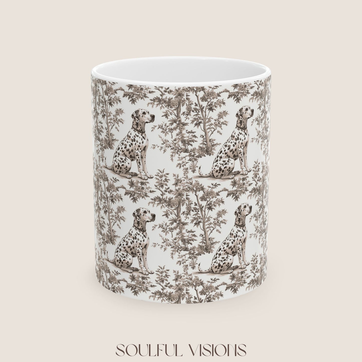 Dalmatian Toile De Jouy Mug