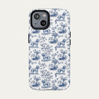 Cockapoo Blue Toile Phone case