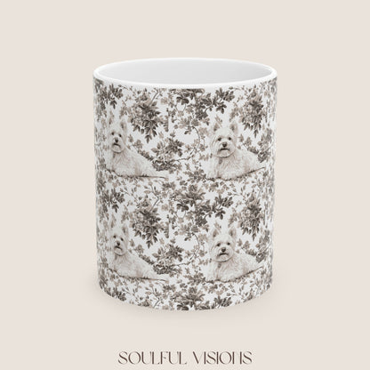 Westie Toile De Jouy Mug