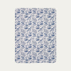 Boxer Toile De Jouy Fleece Blanket