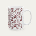 Chihuahua Shorthaired Burgundy Toile Mug