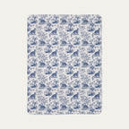 Tabby Cat Toile De Jouy Fleece Blanket